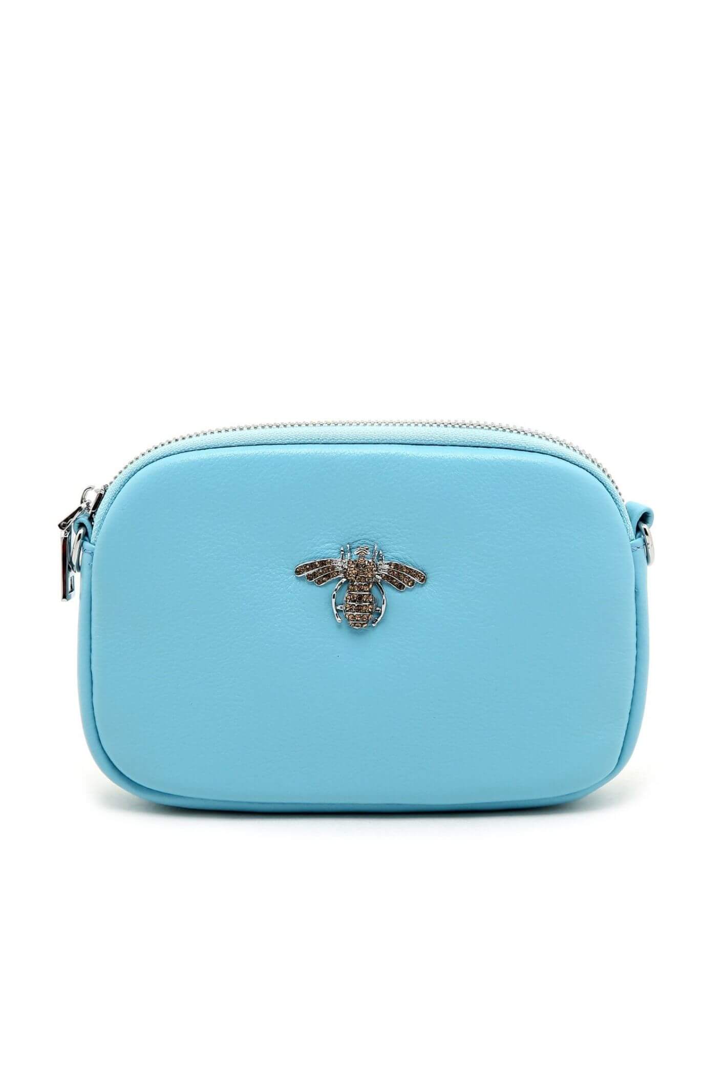 Baby blue hotsell leather purse