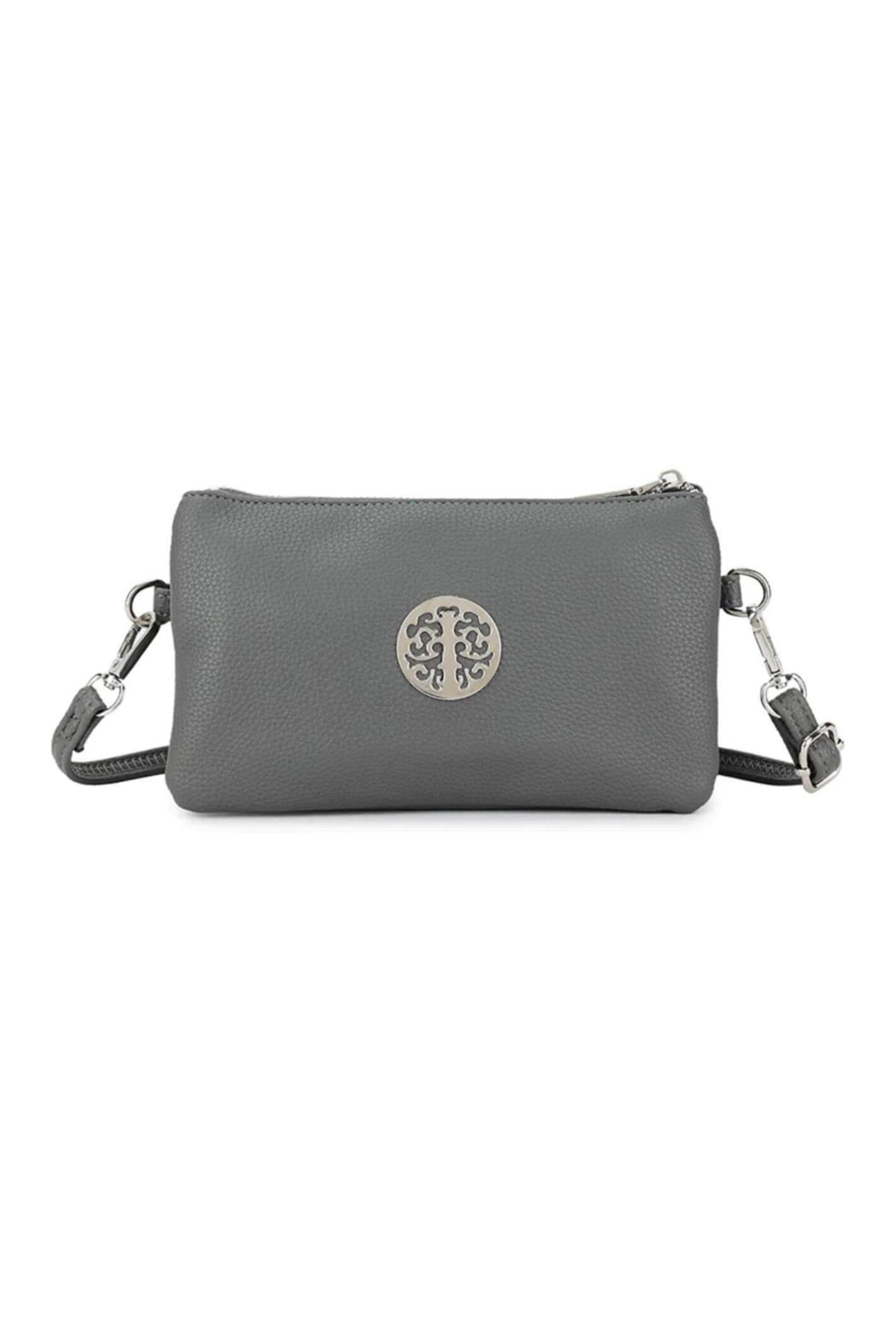 Dark grey 2024 clutch bag uk