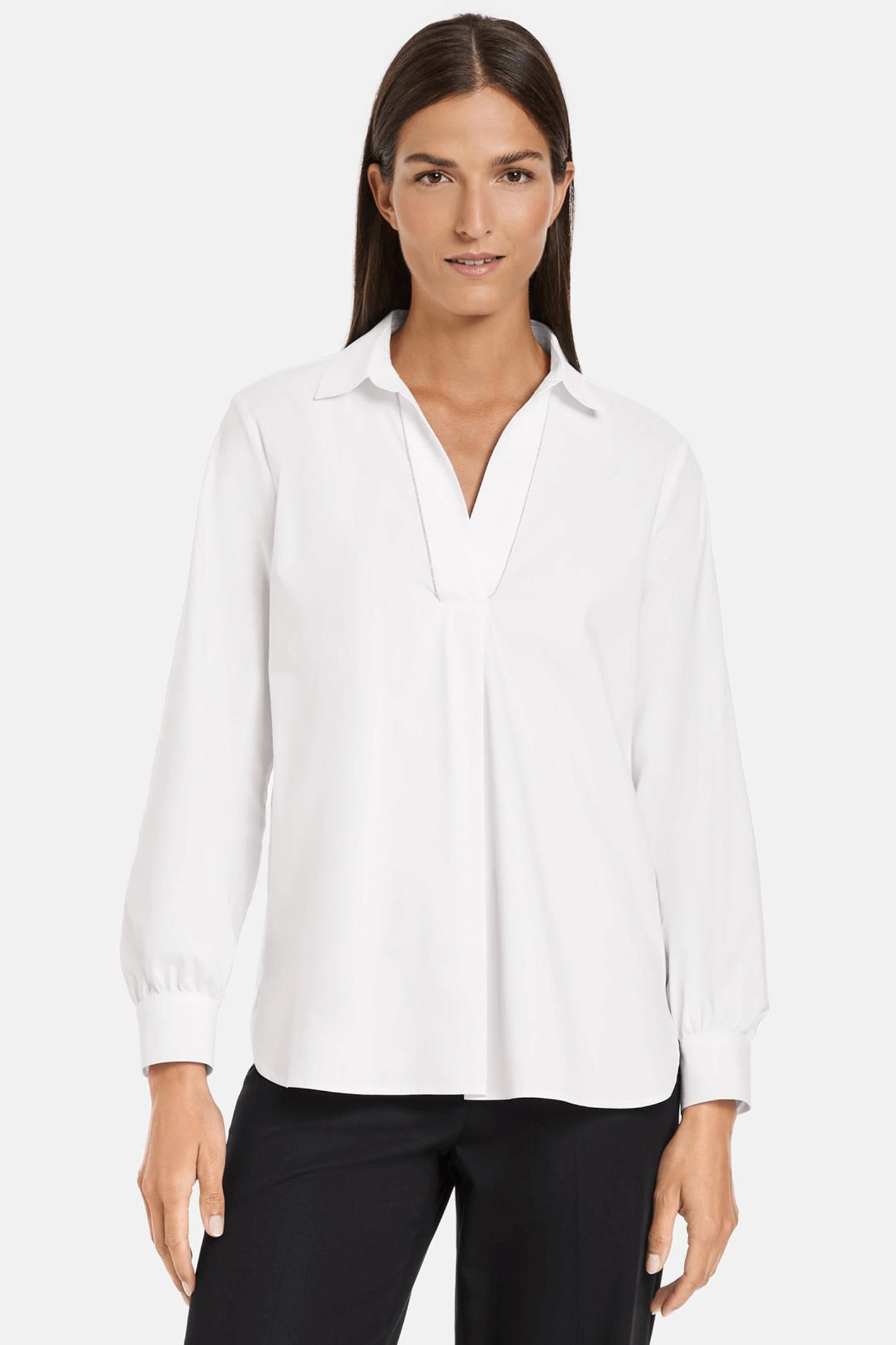 V-Neck Dressy Blouse - Olsen Fashion Canada