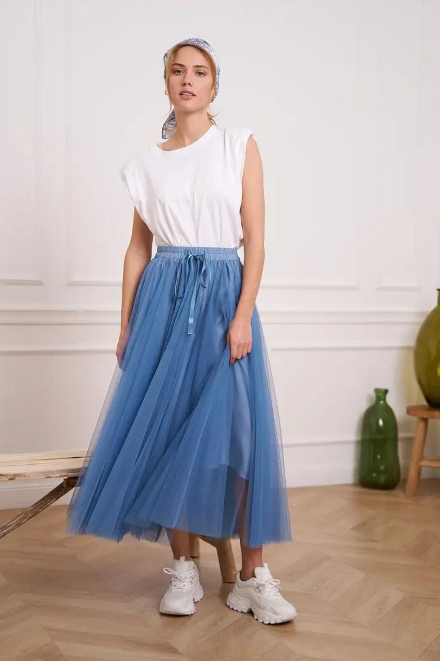 Augusta tulle shop midi skirt