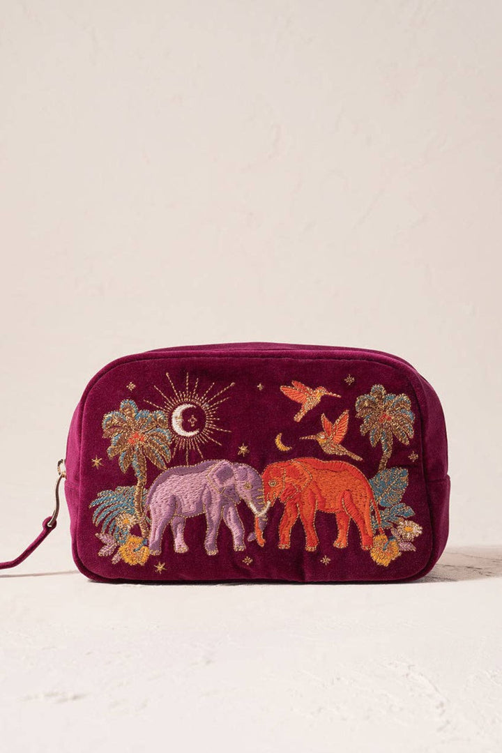 Elizabeth Scarlett Ruby Enchanted Elephant Makeup Bag