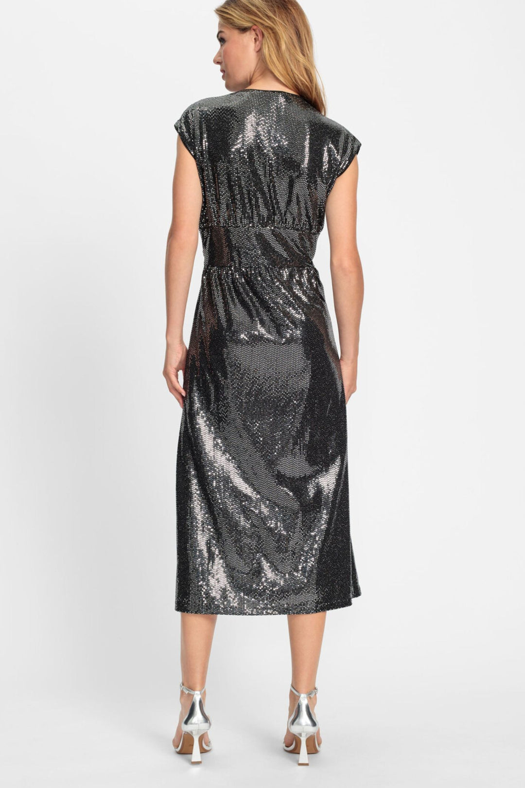 Olsen 13001796 Black Sequin Knot Detail Dress