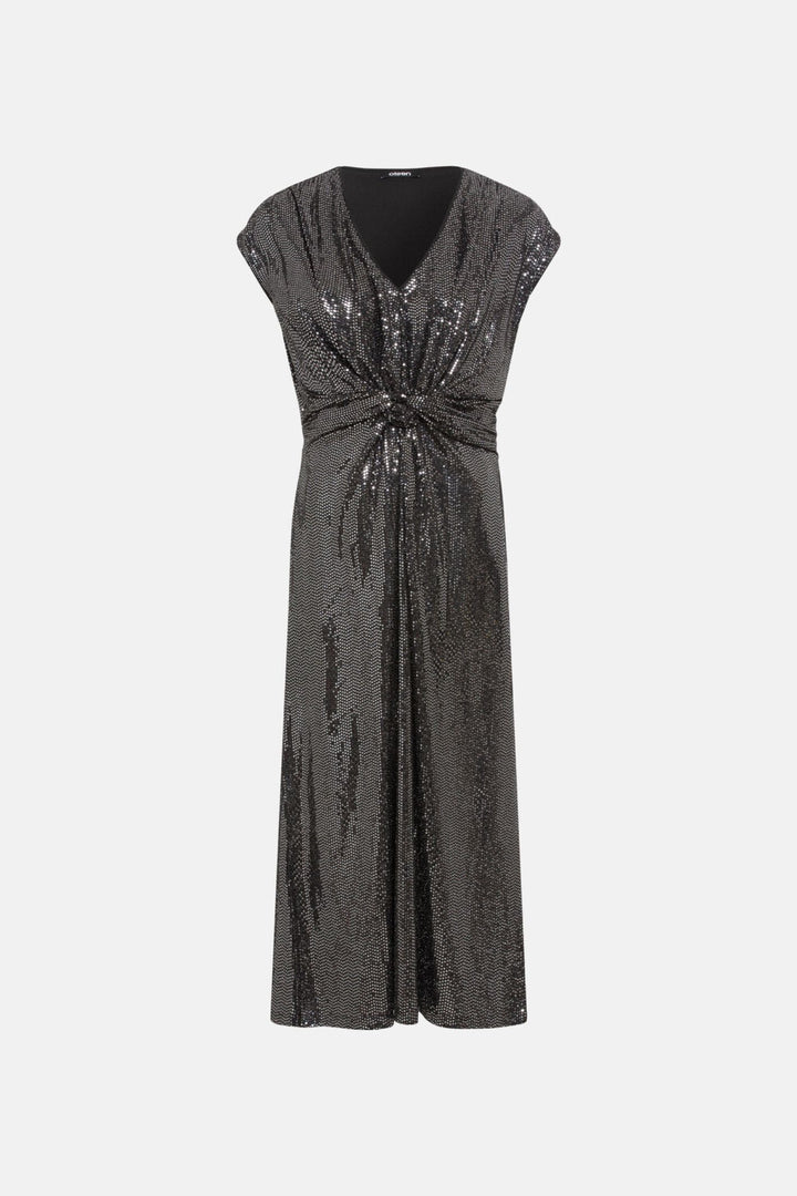 Olsen 13001796 Black Sequin Knot Detail Dress