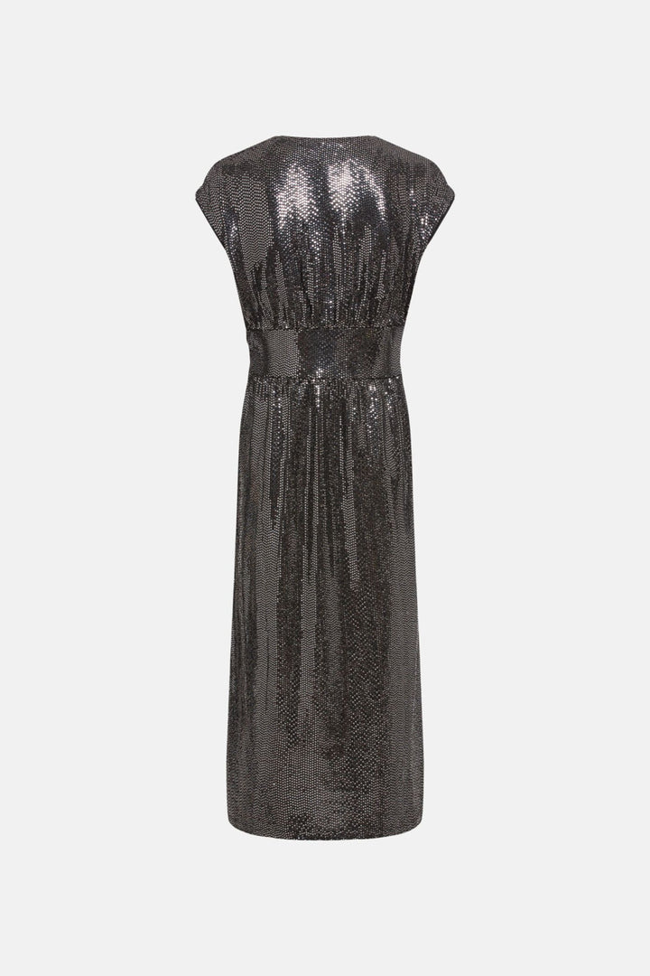 Olsen 13001796 Black Sequin Knot Detail Dress