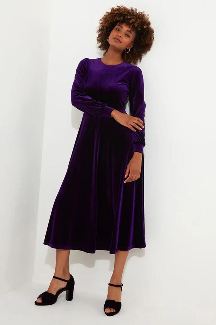 Joe Browns Purple Velour Etta Dress WF131