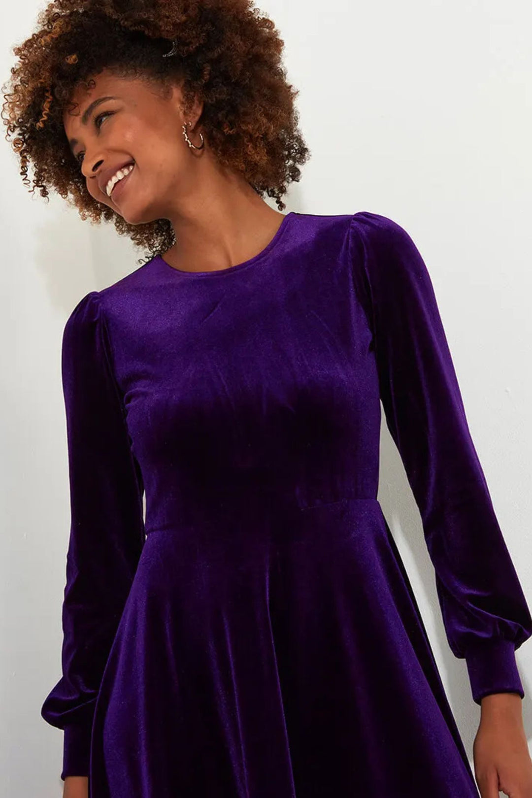 Joe Browns Purple Velour Etta Dress WF131