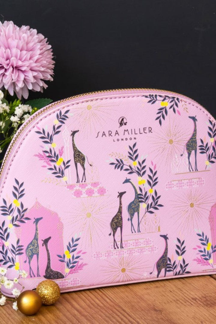 Sara Miller Savannah Pink Medium Cosmetic Bag