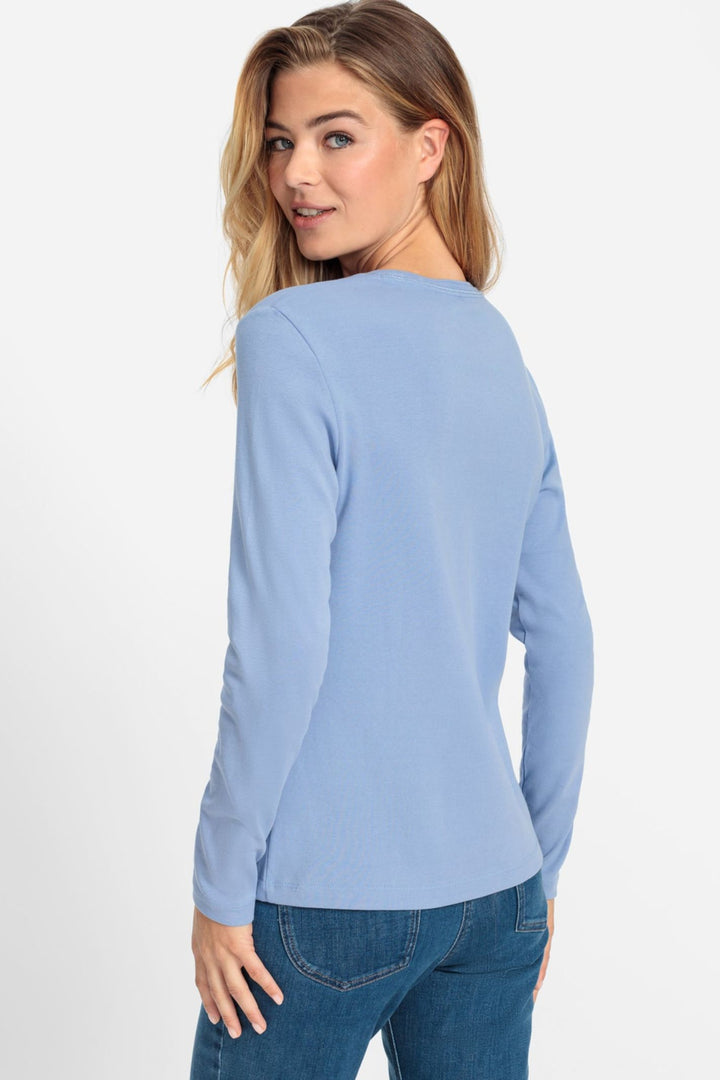 Olsen 11100501 Crystal Blue Long Sleeve T-Shirt