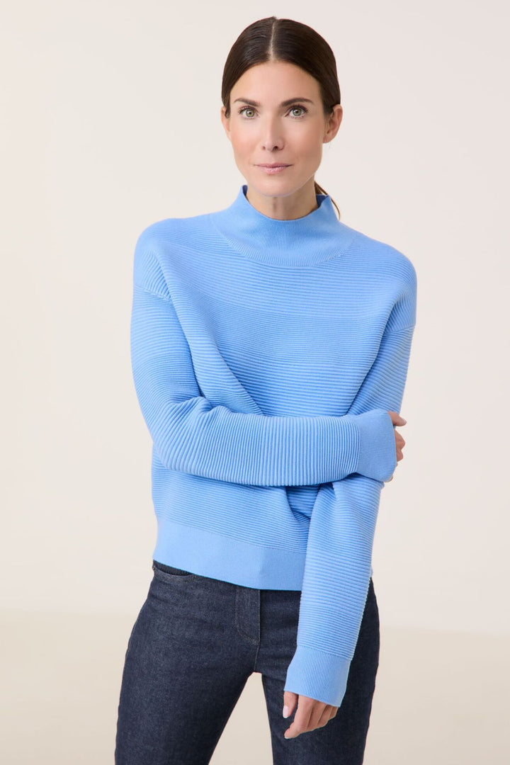 Gerry Weber Sky Blue Ribbed Ottoman Knit Jumper 370539