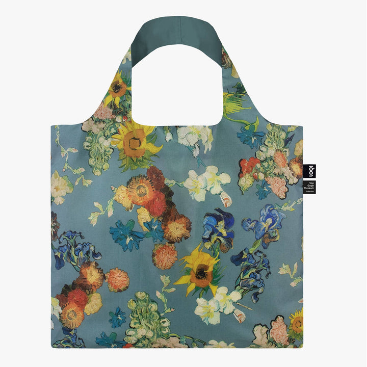 Loqi Van Gogh Museum Blue Flower Pattern Recycled Tote Bag