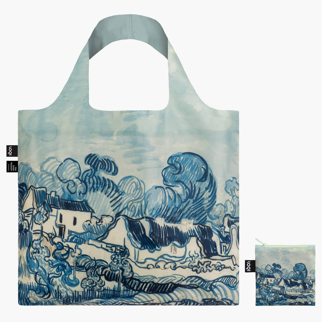 Loqi Blue Vincent Van Gogh Old Vineyard & Landscape with Houses Recycled Tote Bag