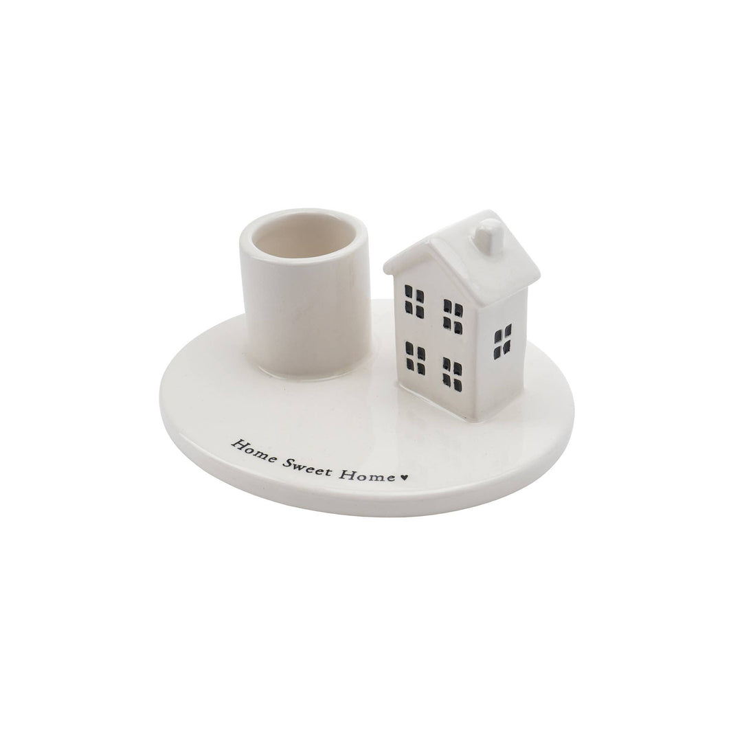 Send With Love Ceramic House Candlestick Holder Designed in Cornwall