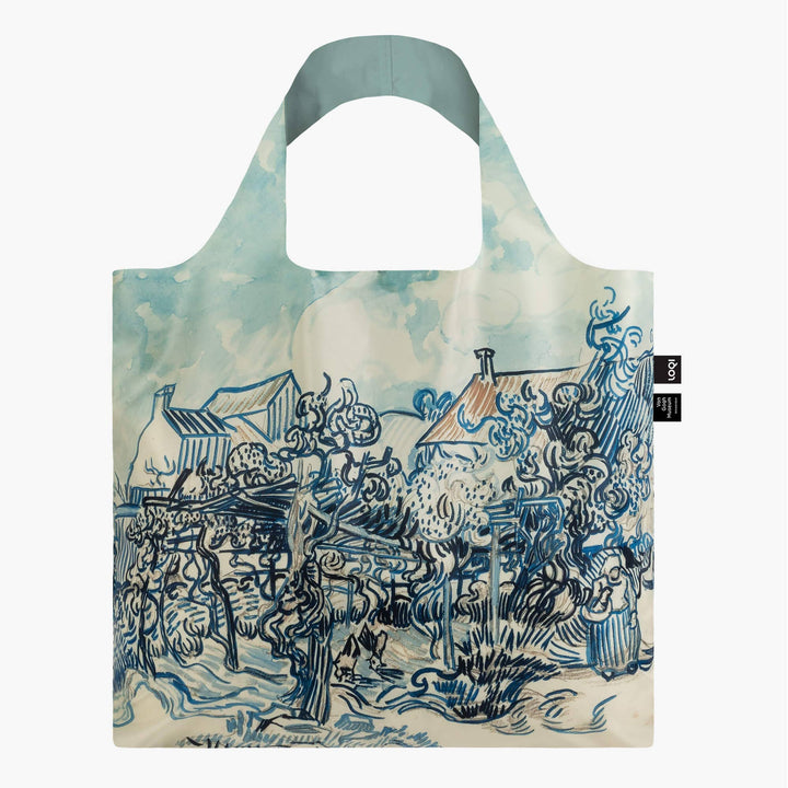 Loqi Blue Vincent Van Gogh Old Vineyard & Landscape with Houses Recycled Tote Bag