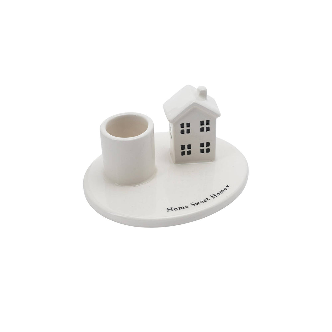 Send With Love Ceramic House Candlestick Holder Designed in Cornwall