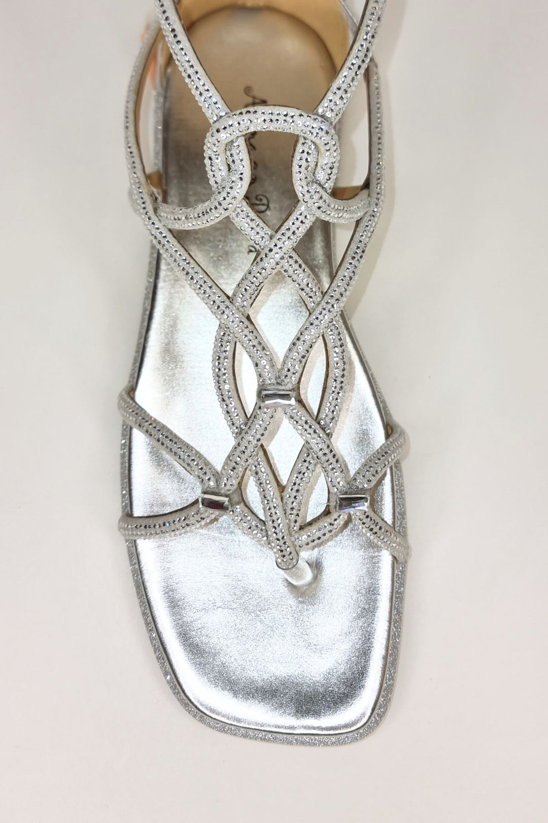 silver flat gladiator sandals