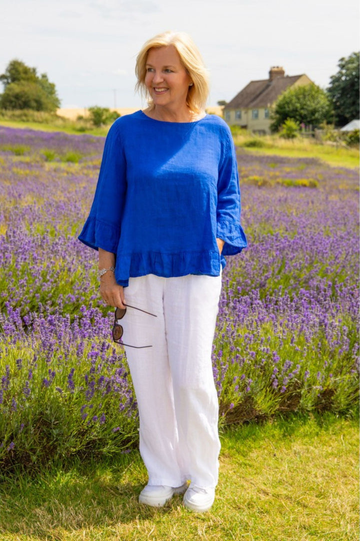 Amazing Woman White Orla Linen Trousers