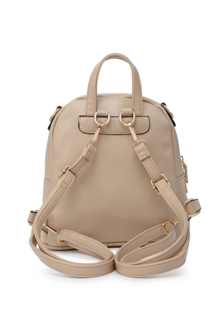 Apricot Small 2-In-1 Backpack Crossbody Bag