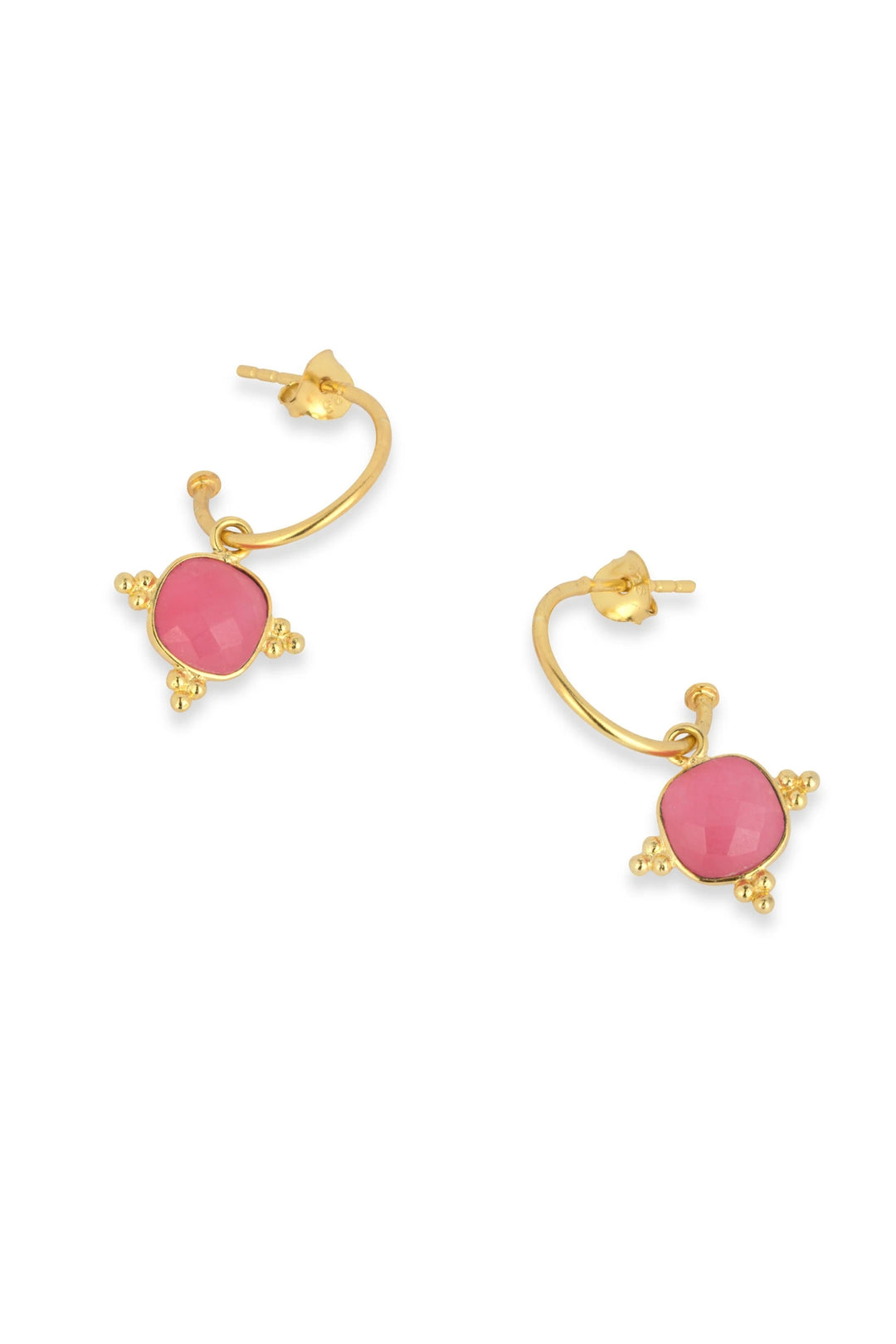 Ashiana Pink Jade Asia Earrings