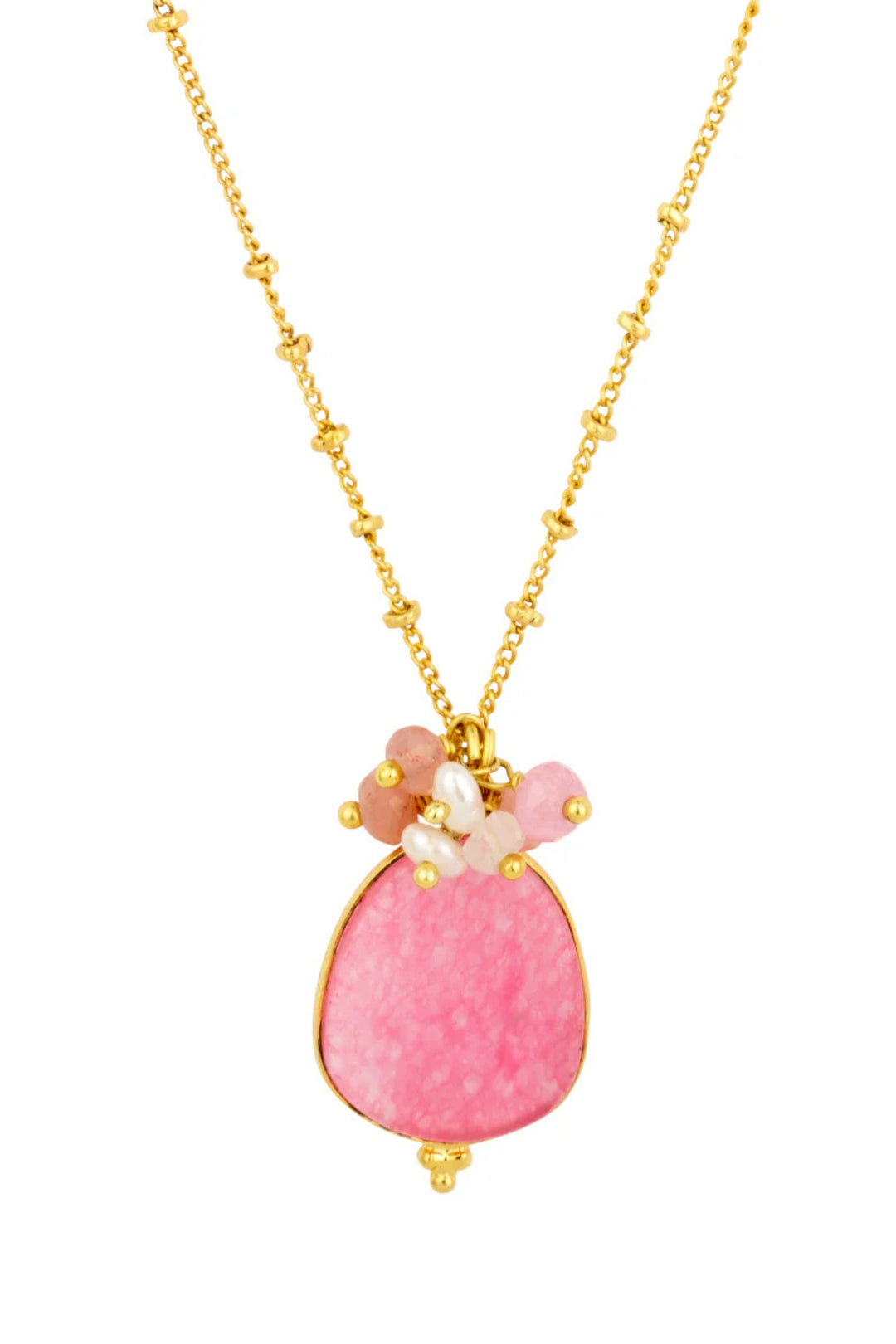 Ashiana Pink Willow Jade Necklace