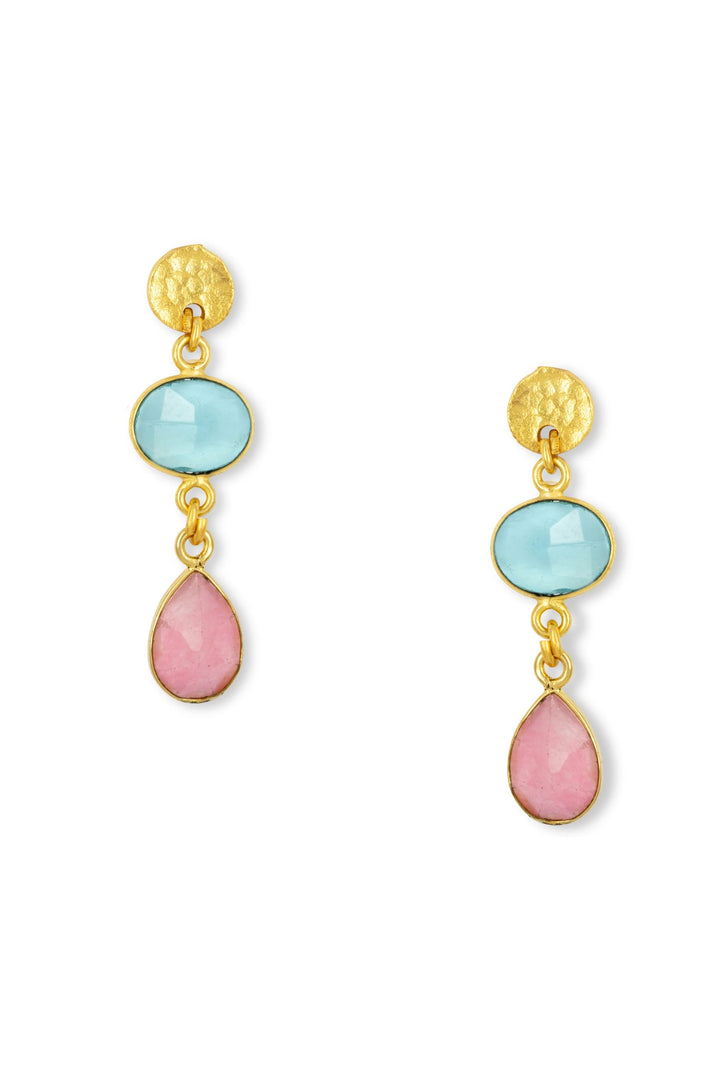 Ashiana Sia Earrings Pink Aqua