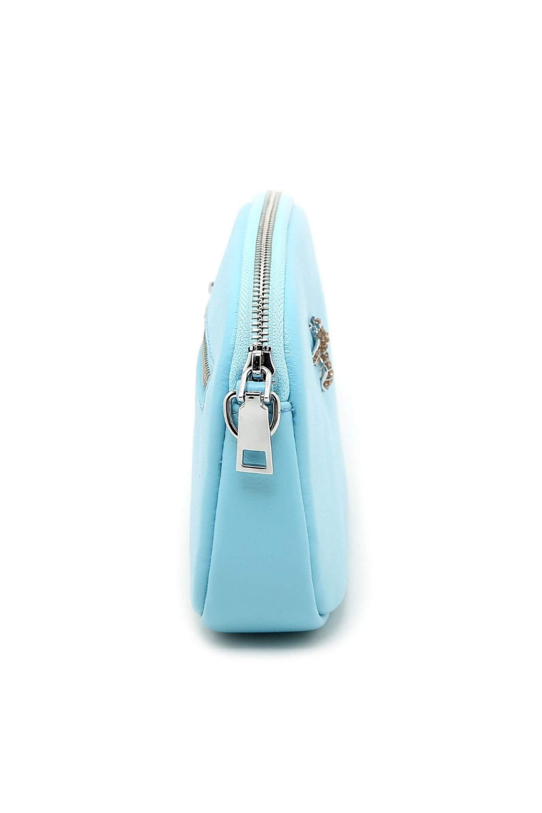 Baby Blue Leather Bee Crystal Bag