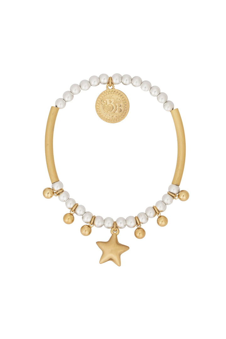 Bibi Bijoux Gold & Silver Bead Star Bracelet