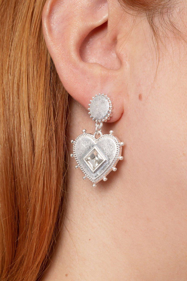 Bibi Bijoux Silver Enchanted Hearts Earrings