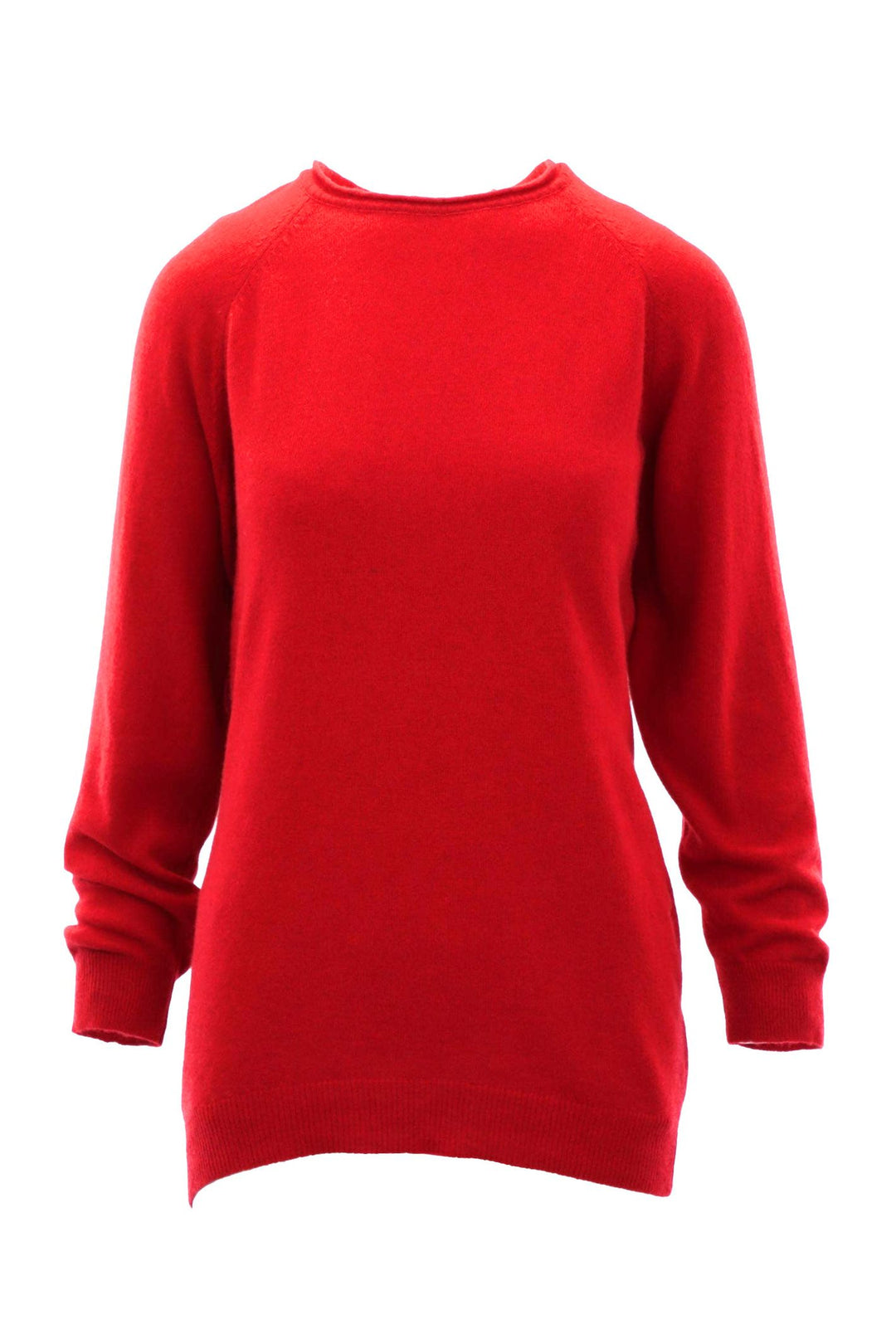 Burnt Orange Cashmere Blend Raglan Sleeve Jumper