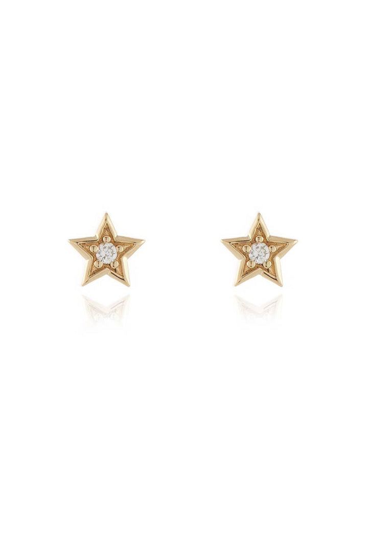 Cachet Luna Star 18ct Gold Plated Stud Earrings