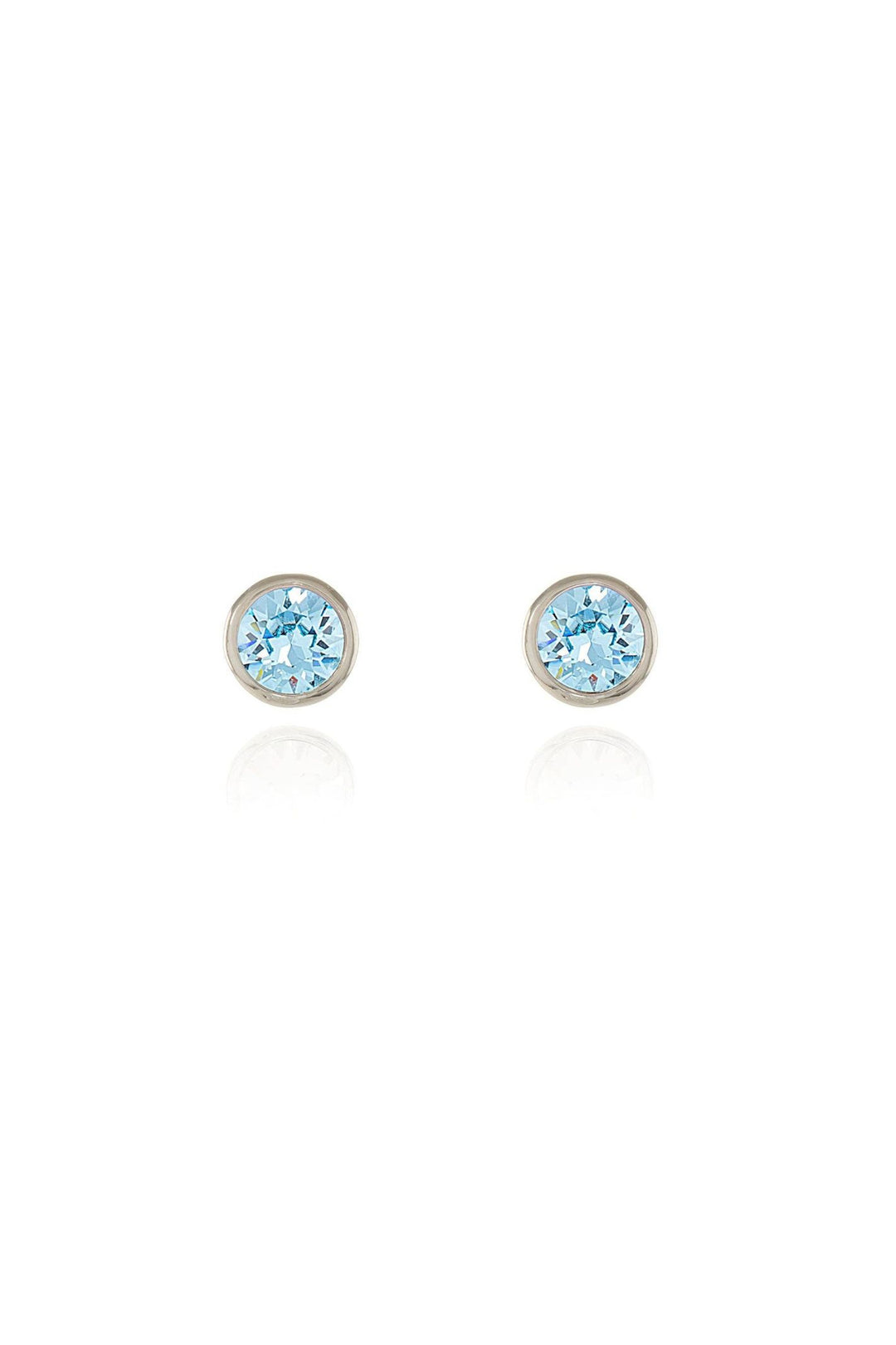 Cachet Thisbe Earrings Aquamarine Crystal Platinum Plated