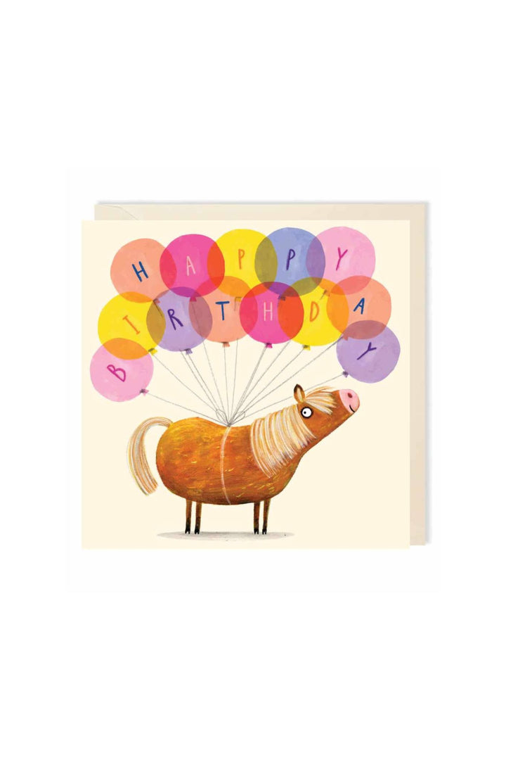 Charley Rabbit Little Horse Happy Birthday Greeting Card