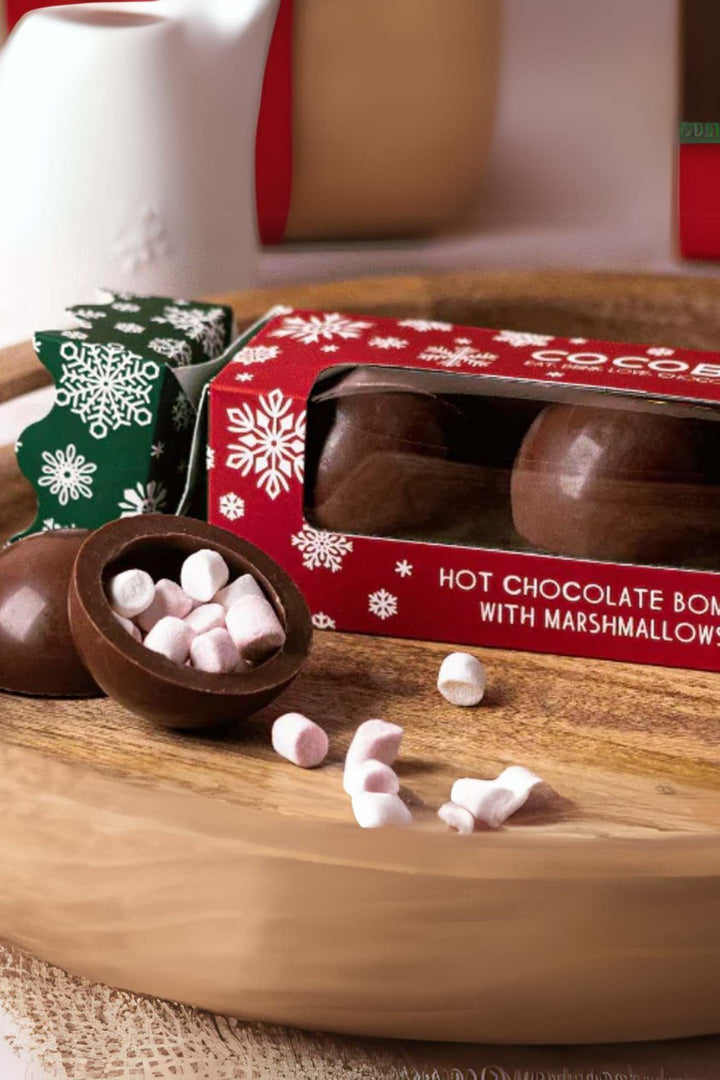 Christmas Hot Chocolate Bombe Cracker (3 bombes) Marshmallow Filled