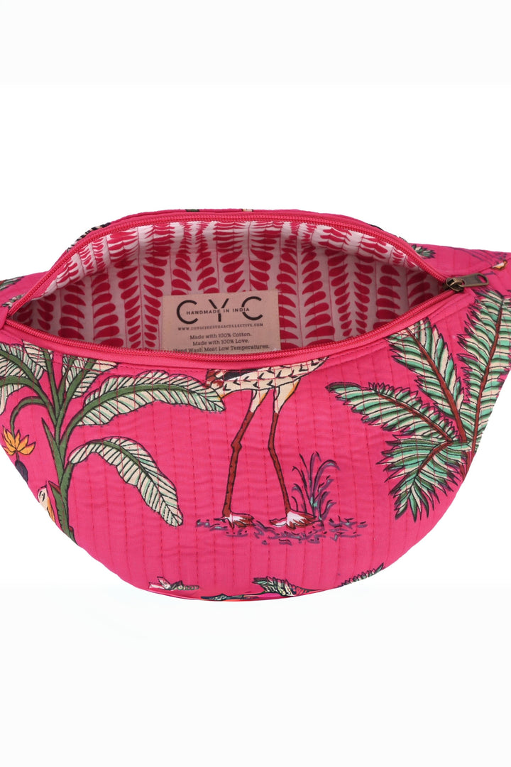 Conscious Yoga Collective CYC Cross Body Bag Hot Pink Jungle