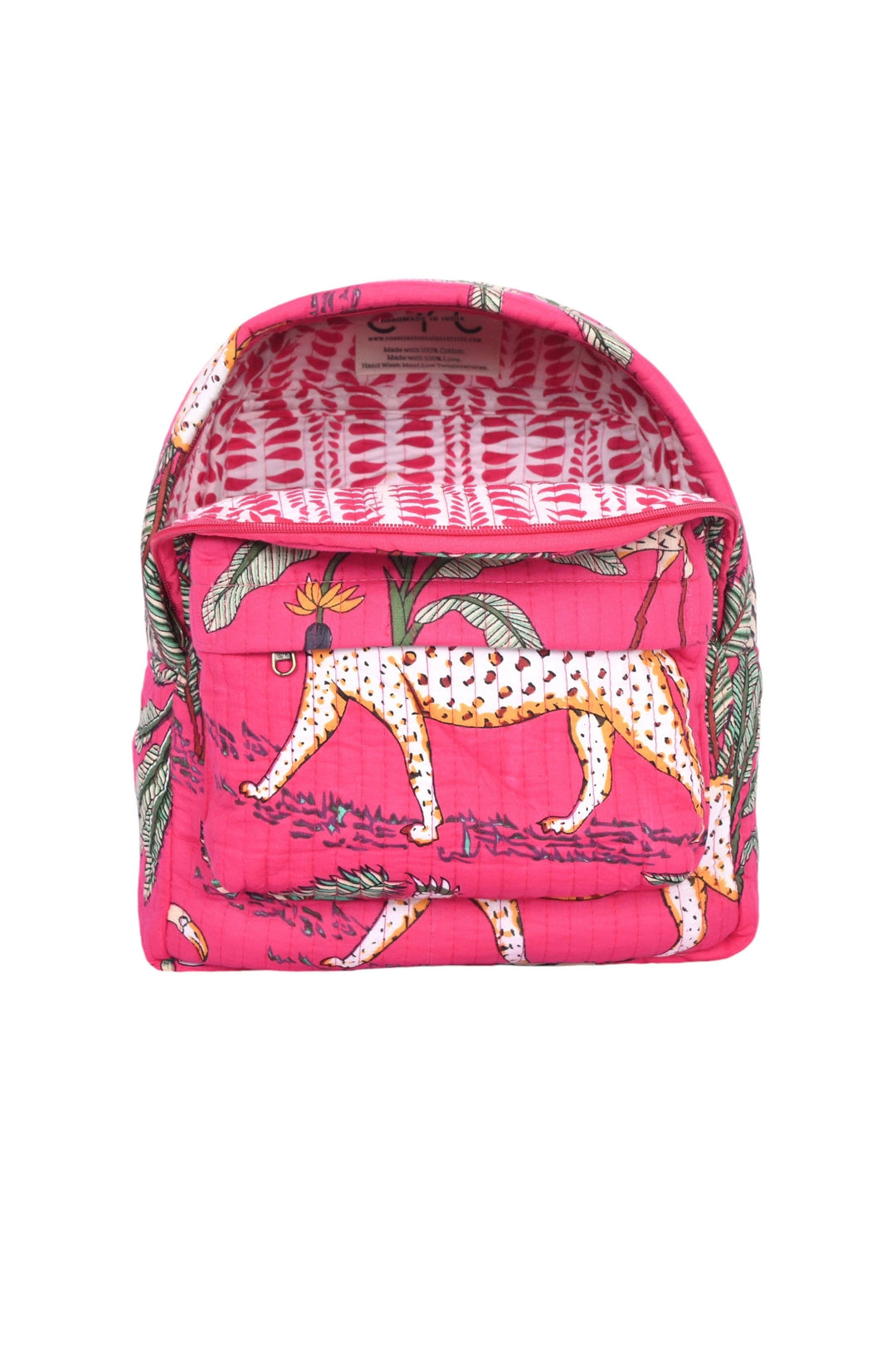 Conscious Yoga Collective CYC Mini Backpack Hot Pink Jungle