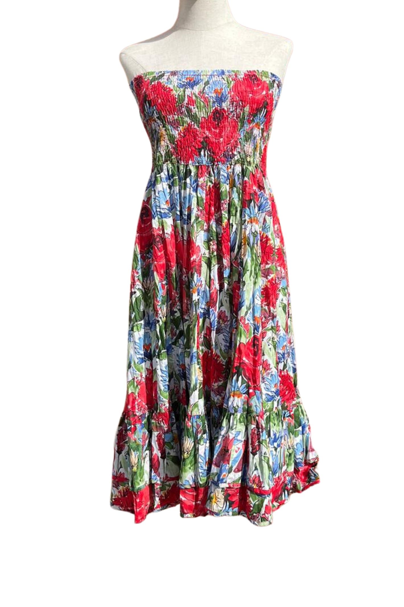 Dress Addict Jaja 303 Red Floral 2-in-1 Skirt Dress – Experience Boutique