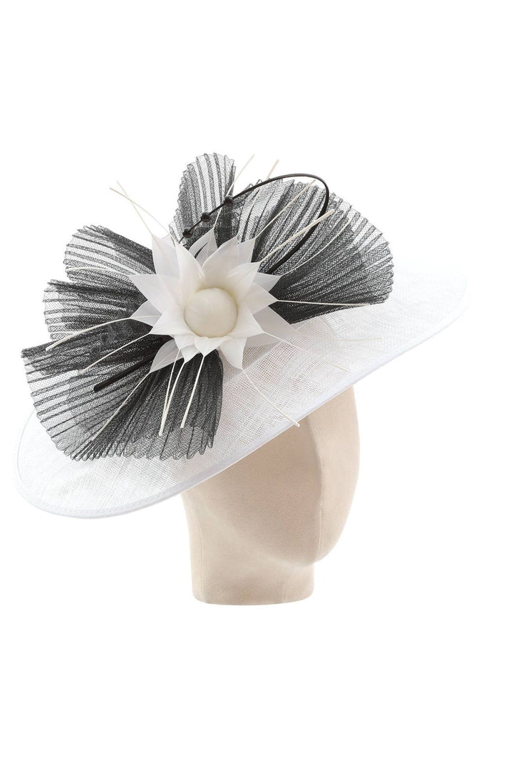 Elegant Enchantment Chic Ivory Black Fascinator