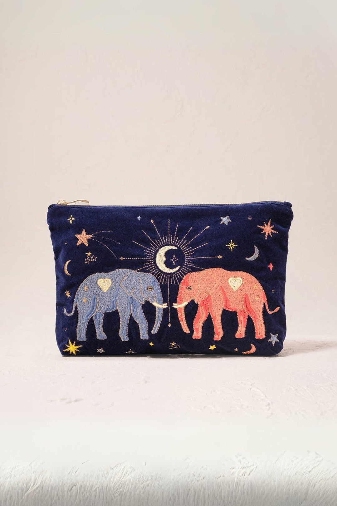 Elizabeth Scarlett Celestial Elephant Everyday Pouch Navy