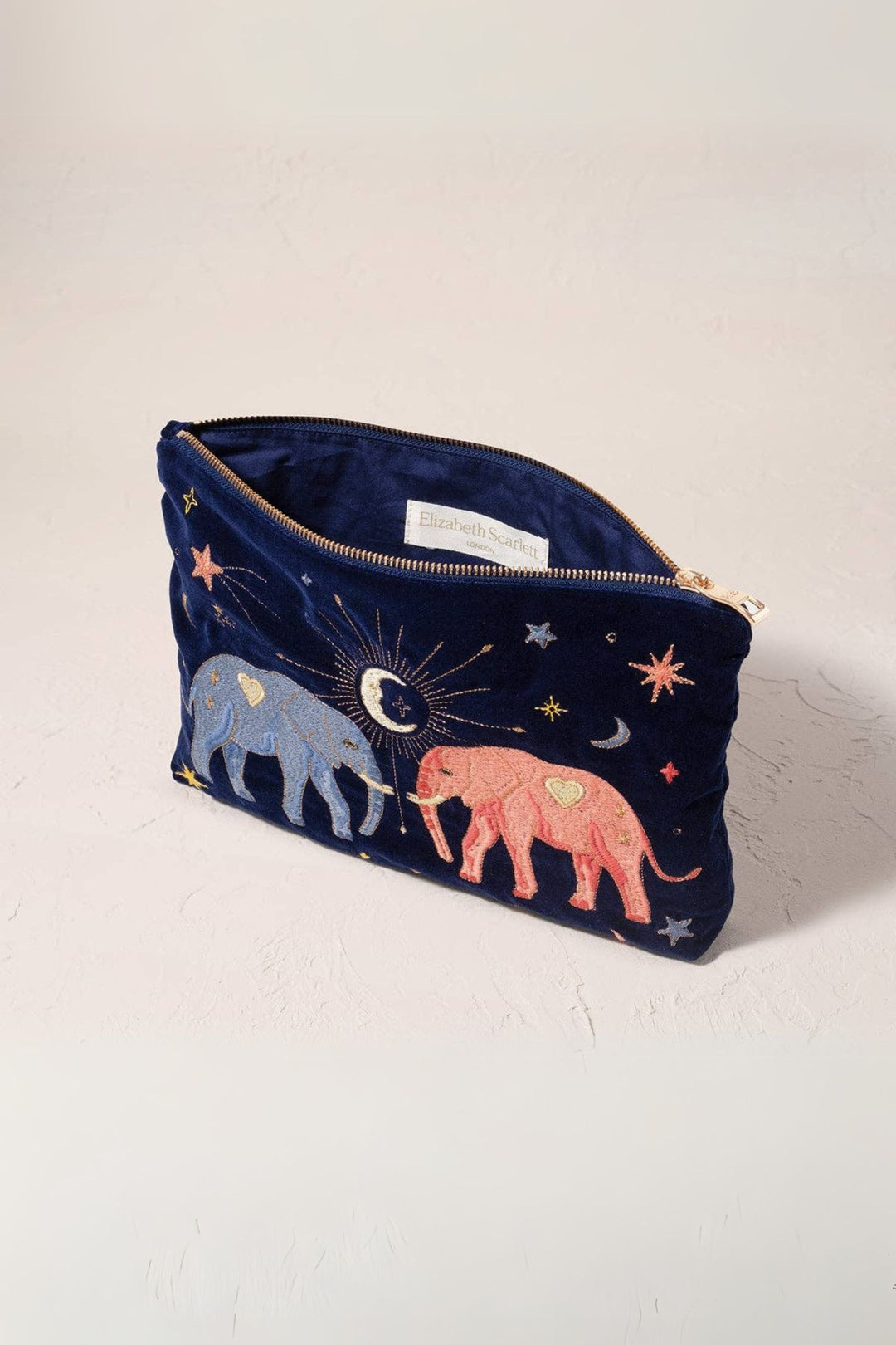 Elizabeth Scarlett Celestial Elephant Everyday Pouch Navy