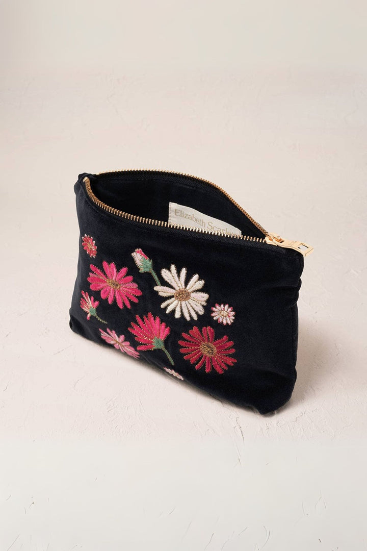 Elizabeth Scarlett Charcoal Wildflower Mini Pouch