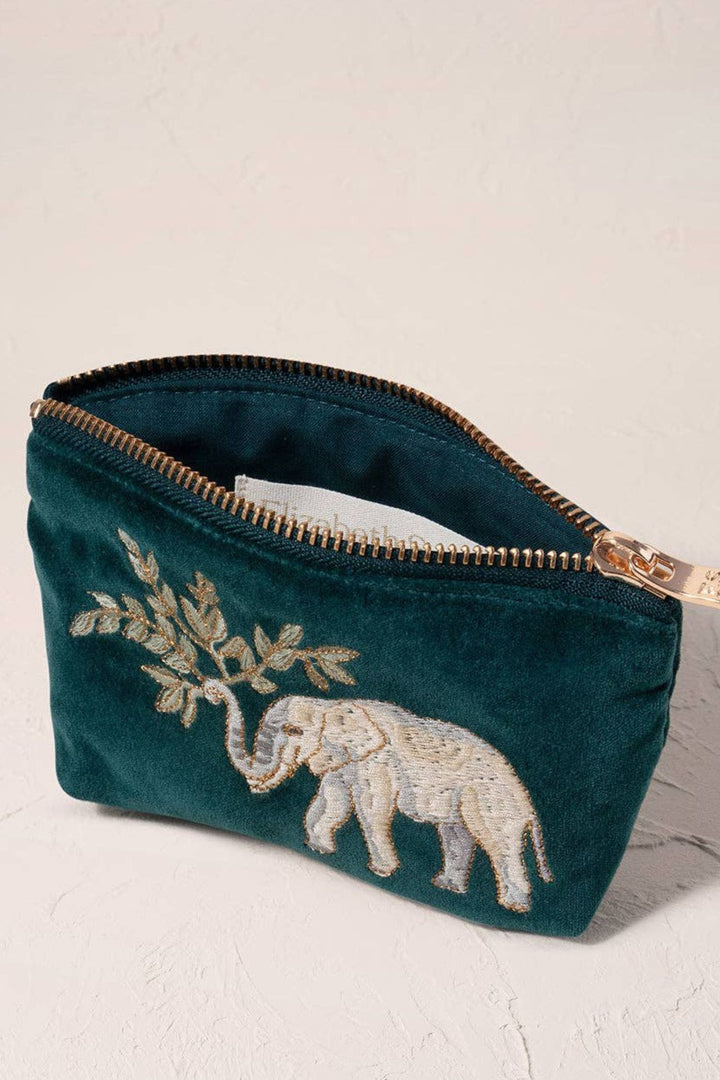 Elizabeth Scarlett Emerald Elephant Herd Coin Purse