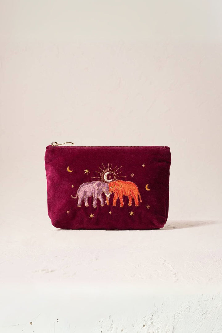 Elizabeth Scarlett Enchanted Elephant Mini Pouch Ruby Velvet