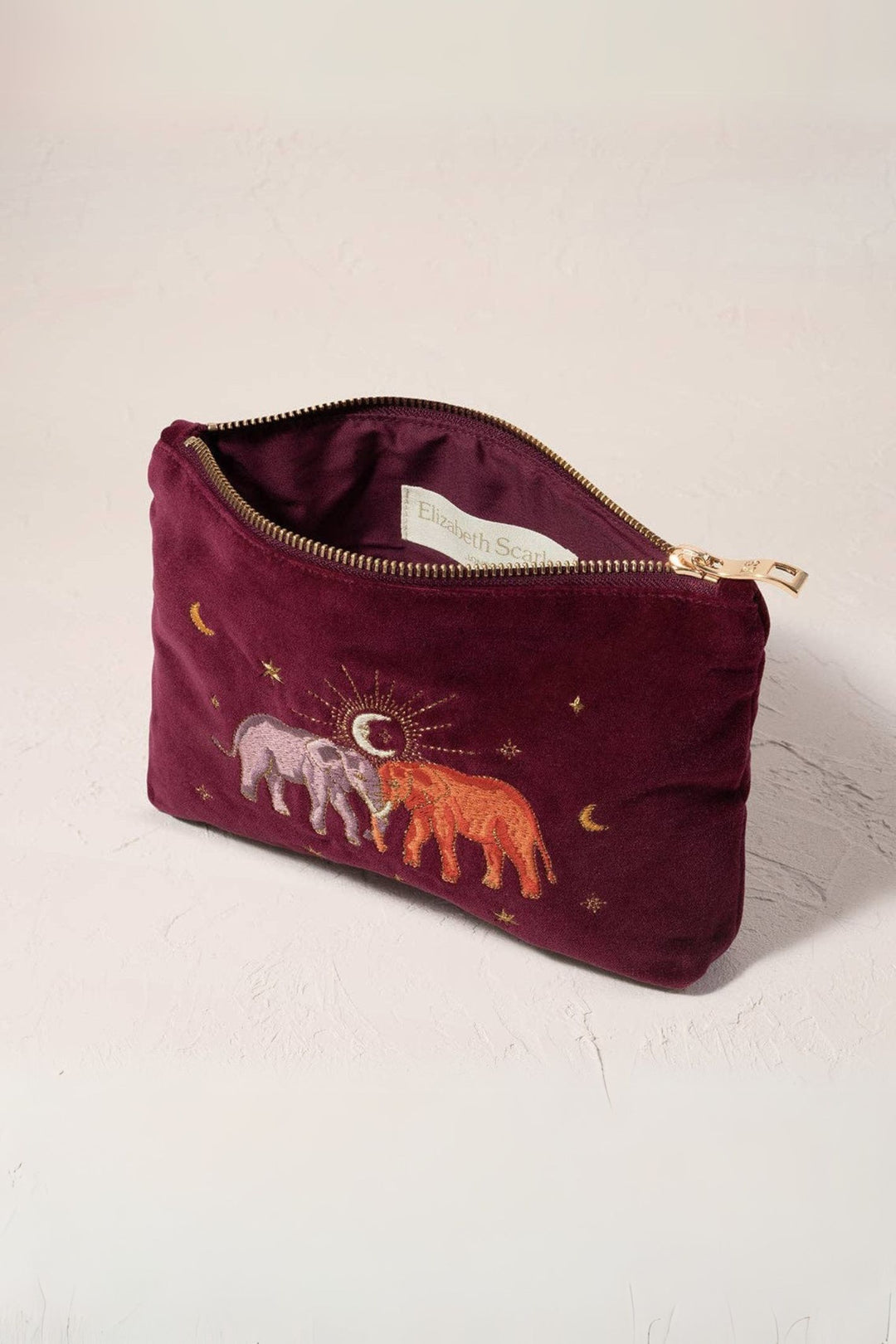 Elizabeth Scarlett Enchanted Elephant Mini Pouch Ruby Velvet