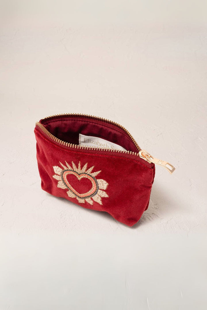 Elizabeth Scarlett Enchanted Heart Coin Purse Rouge Red Velvet