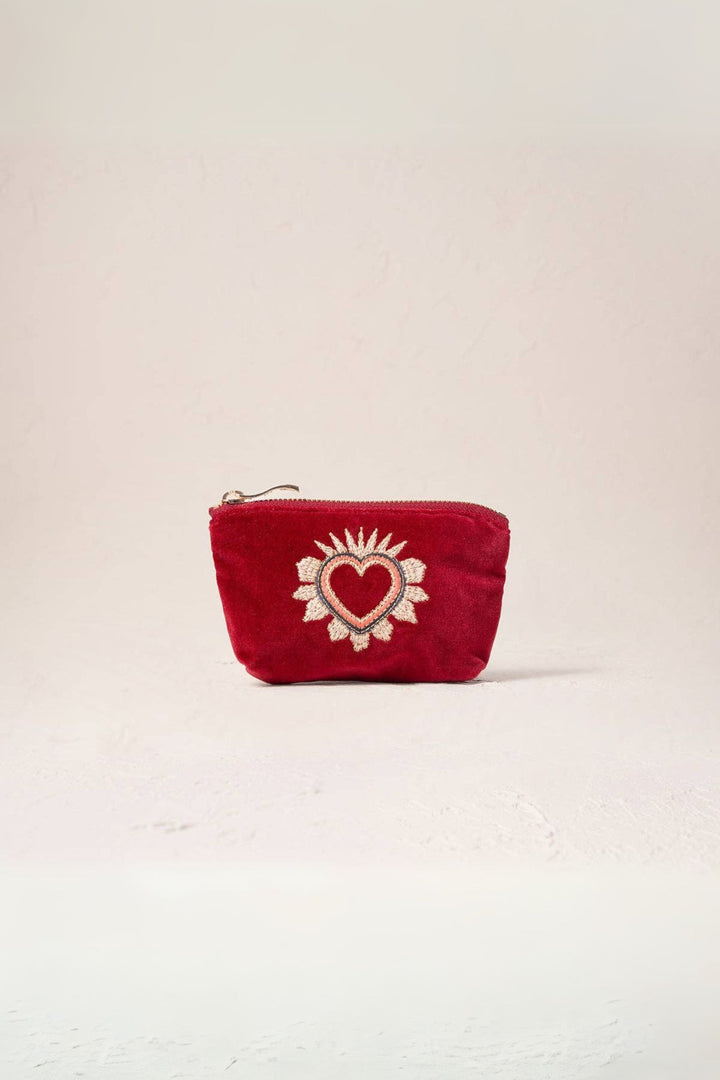 Elizabeth Scarlett Enchanted Heart Coin Purse Rouge Red Velvet