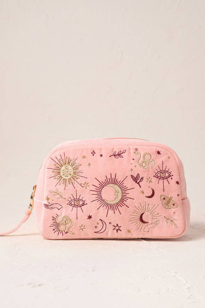 Elizabeth Scarlett Pink Boho Mysticism Makeup Bag