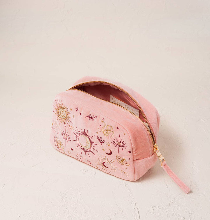 Elizabeth Scarlett Pink Boho Mysticism Makeup Bag