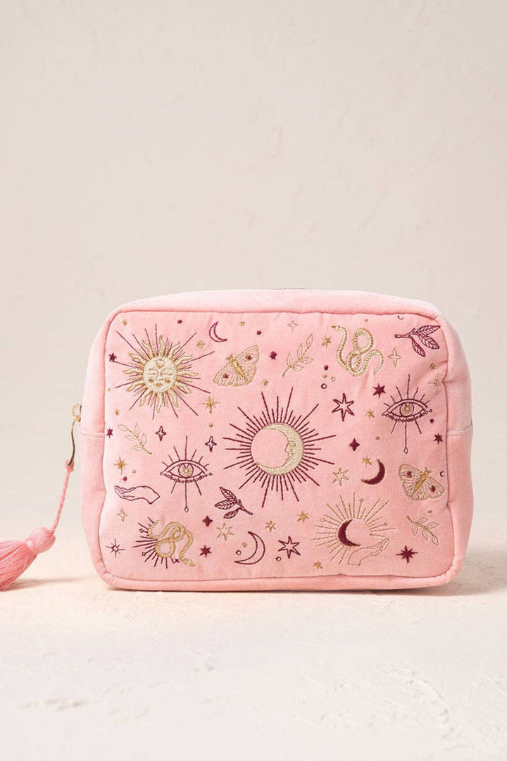 Elizabeth Scarlett Pink Boho Mysticism Wash Bag