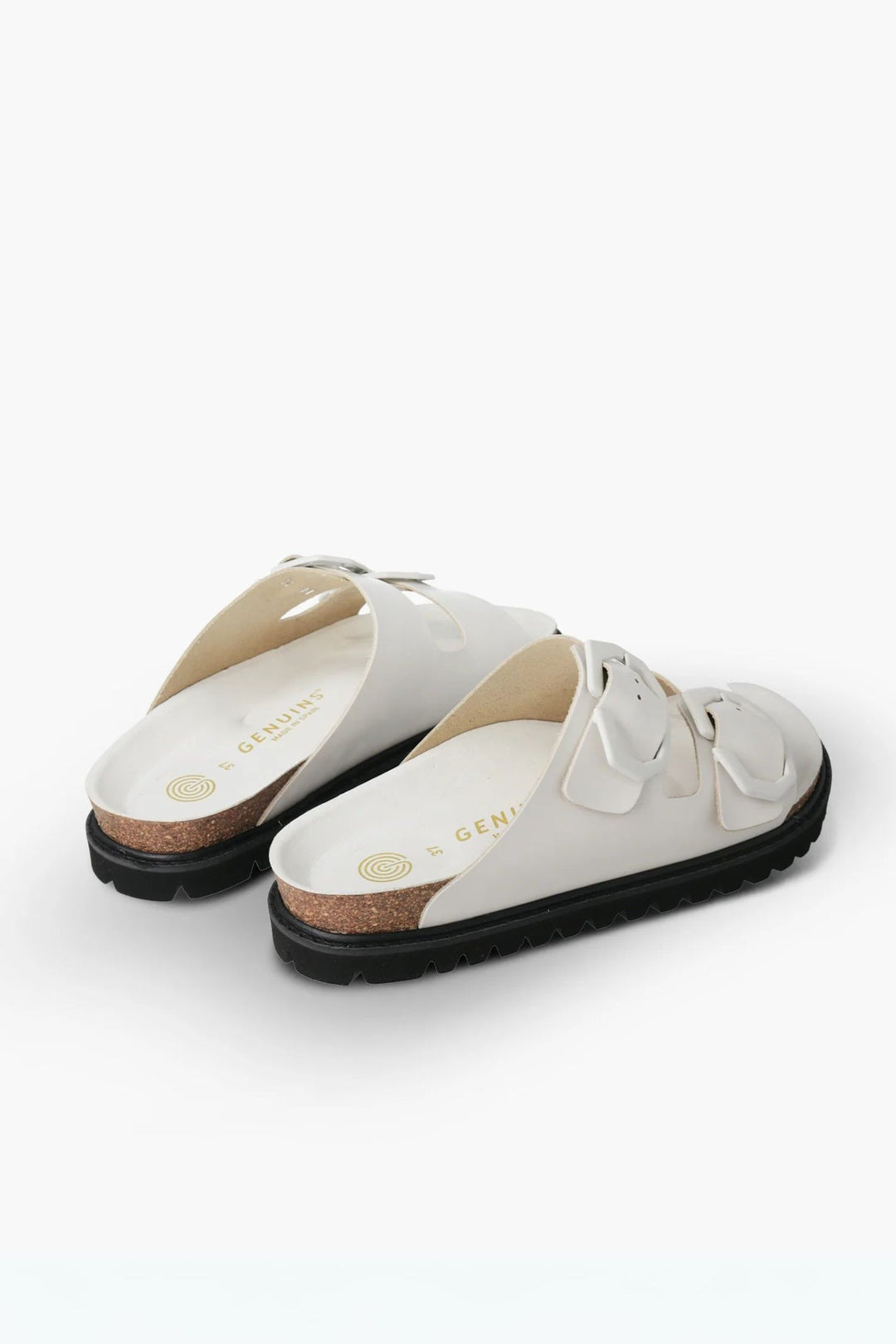 Genuins Galia Off White Leather Sandals