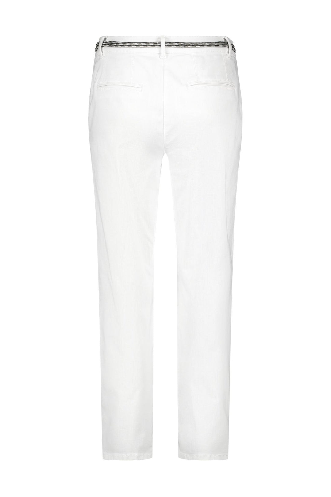 Gerry Weber 120033 White Straight Fit 7/8th Trousers