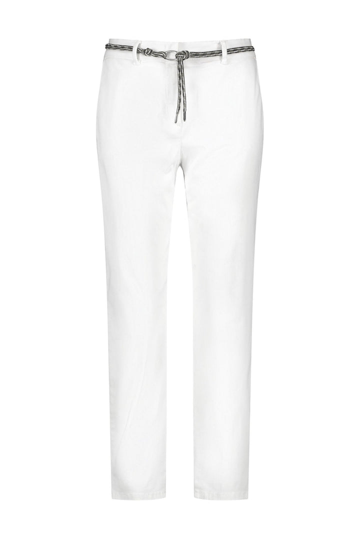 Gerry Weber 120033 White Straight Fit 7/8th Trousers